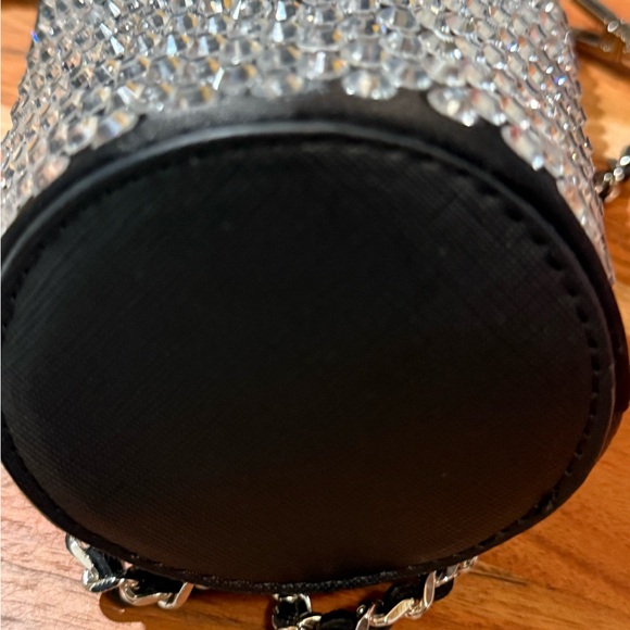 Steve Madden Black and Silver Rhinestone Crossbody Bag - Picture 6 of 9
